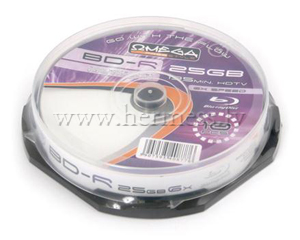 Diski Blu-Ray BD-R 25Gb, 6x, apdrukjami, Cakebox 25gab.